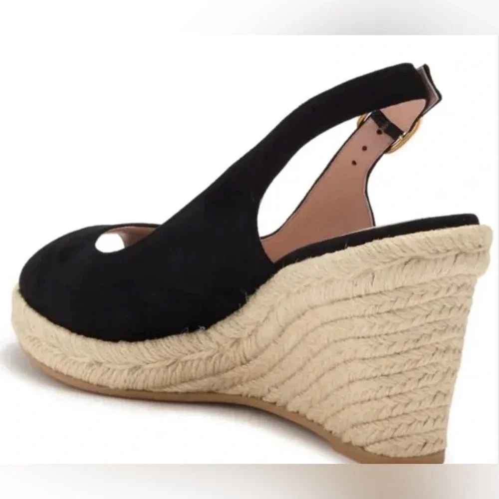 ❤️❤️ STUART WEITZMAN Jean Wedge Slingback Sandal Suede ❤️❤️new with tag